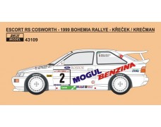 Decal – Escort RS Cosworth - Bohemia Rallye 1999 - Křeček / Krečman 1/43